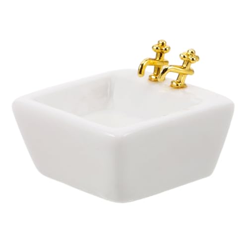 Toddmomy Miniatur Weißes Keramik Becken Für Badezimmer Küche Zubehör Multiszenen Einsatz Toddmomy Miniatur Weißes Keramik Becken Für Badezimmer Küche Zubehör Multiszenen Einsatz von Toddmomy