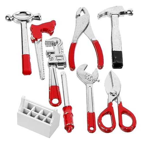 Toddmomy Miniatur Werkzeug Set für Puppenhaus Teiliges Set mit Weißen Werkzeugkoffer Dekorative Miniaturwerkzeuge für Kreative Spielmöglichkeiten und Lernzwecke von Toddmomy