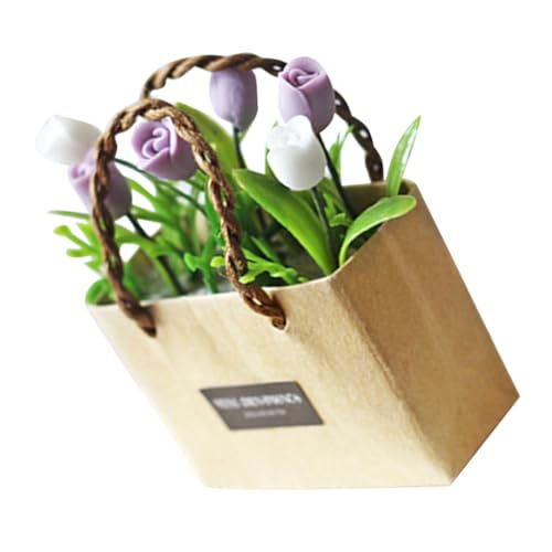 Toddmomy Miniaturdekoration Wohnzimmer Blumen Orchidee künstlich kunstpflanze kinderspielzeug einmachgläser Links Puppenzubehör Miniaturspielzeug Miniatur-Handwerk Harz von Toddmomy