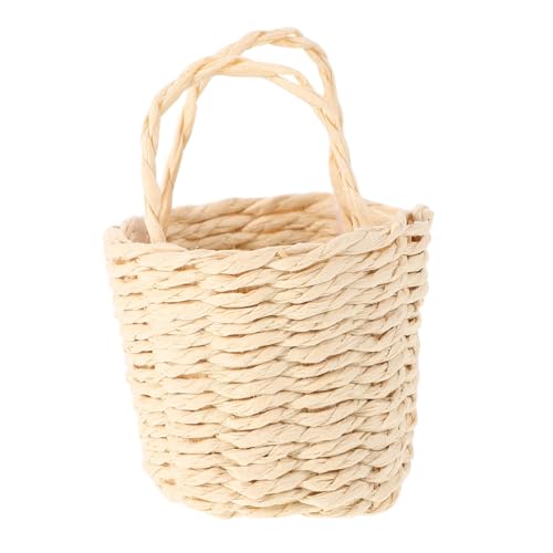 Toddmomy Miniaturkorb aus Rattan für Puppenhaus Handgefertigter Stabiler Einkaufskorb mit Authentischen Details für Realistische Spielszenen Einfach zu Reinigen und Langlebig Toddmomy Miniaturkorb aus Rattan für Puppenhaus Handgefertigter Stabiler Einkaufskorb mit Authentischen Details für Realistische Spielszenen Einfach zu Reinigen und Langlebig von Toddmomy