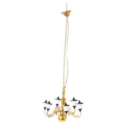 Toddmomy Miniaturlampe Winziges Kronleuchter Goldene Schwarze LED Leuchte für Puppenhaus Dekoration Szene für Sandtisch Modelle und Kreative DIY Projekte Warmweißes Toddmomy Miniaturlampe Winziges Kronleuchter Goldene Schwarze LED Leuchte für Puppenhaus Dekoration Szene für Sandtisch Modelle und Kreative DIY Projekte Warmweißes von Toddmomy
