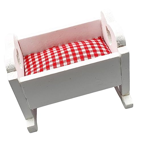 Toddmomy Miniaturmöbel für Dekorative Mini Krippe für Puppenhaus Babybett Modell Weiß Toddmomy Miniaturmöbel für Dekorative Mini Krippe für Puppenhaus Babybett Modell Weiß von Toddmomy