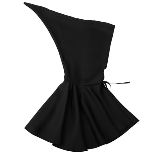 Toddmomy Mittelalterlicher Halloween Umhang mit Kapuze Schwarzer Cosplay Cape für Kostüm und Themenpartys Wiederverwendbar und Waschbar Unisex Foto Requisite und Dekoratives Halloween von Toddmomy