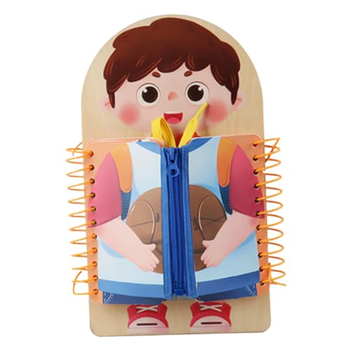 Toddmomy Montessori Busy Board aus Holz Mehrschichtiges Motorikspielzeug für Kleinkinder Jungen Tragbares Lernspielzeug zur Sensorischen und Feinmotorikentwicklung und Robust von Toddmomy