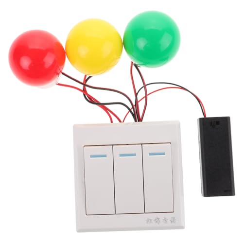 Toddmomy Montessori Busy Board mit LED Lichtschaltern Motorikspielzeug für Kleinkinder Farbige Lernspielzeug DIY mit Rot Gelb Grün Fördert Farb und Logikverständnis für Vorschule und Reise von Toddmomy