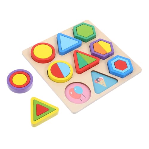Toddmomy Montessori Holzbausteine Pädagogisches Holzspielzeug Geometrische Formen Puzzle Motorikfördernd Leicht Tragbar Für Jungen Mädchen Ab Jahren von Toddmomy