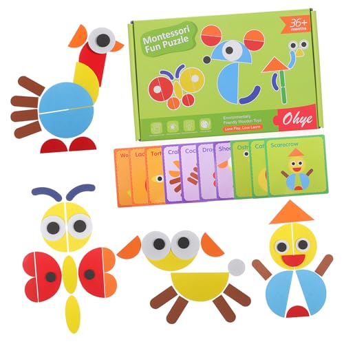 Toddmomy Montessori Holzpuzzle Geometrische Formen Set Buntes Musterbauspiel für Pädagogisches Legespiel mit Motivkarten Fördert Hand Auge Koordination und Kreativität für Vorschule Toddmomy Montessori Holzpuzzle Geometrische Formen Set Buntes Musterbauspiel für Pädagogisches Legespiel mit Motivkarten Fördert Hand Auge Koordination und Kreativität für Vorschule von Toddmomy