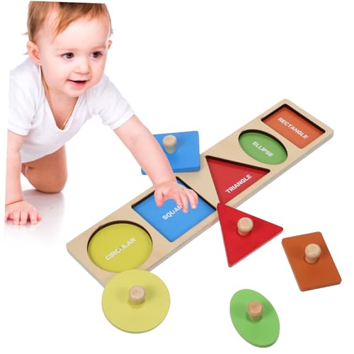 Toddmomy Montessori Holzpuzzle Geometrisches Steckspiel Handgriff Holzform Lernspielzeug Vorschulkinder Hand Auge Koordination und Feinmotorik Toddmomy Montessori Holzpuzzle Geometrisches Steckspiel Handgriff Holzform Lernspielzeug Vorschulkinder Hand Auge Koordination und Feinmotorik von Toddmomy