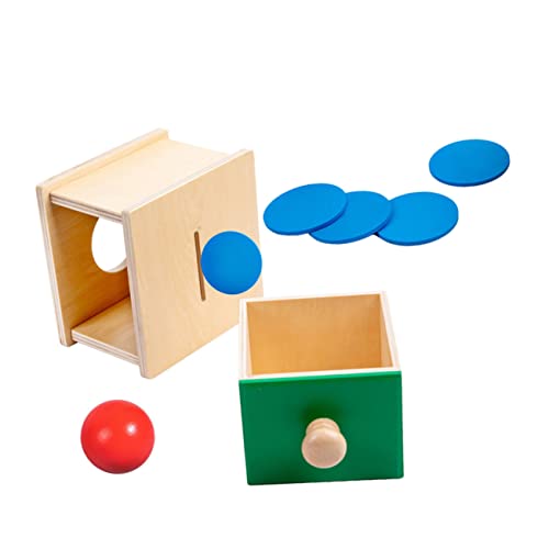 Toddmomy Montessori Holzspielzeug Ballwurf Münzbox für Kleinkinder Fördert Feinmotorik Hand Auge koordination Sicher Glatte Oberfläche Lernspielzeug für Vorschule und Familienaktivitäten von Toddmomy