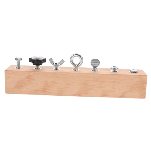 Toddmomy Montessori Holzspielzeug Schrauben Spielset für Kleinkinder Hand Auge Koordination Feinmotorik und Kreativem Lernen Pädagogisches Activity Board für Vorschulkinder und Reisen von Toddmomy