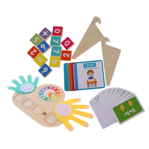Toddmomy Montessori Mathe Lernspiel mit Fingerrechnen Holzspielzeug für Kleinkinder Additions Subtraktionsspiel Farbige Zahlen Tiermotive Fördert Eltern-Junge Mädchen-interaktion und von Toddmomy