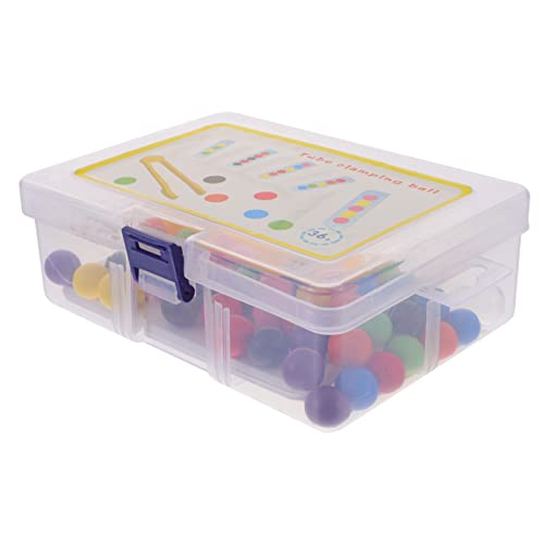 Toddmomy Motorikspielzeug für Kleinkinder Bunte Perlen mit Pinzette Feinmotorisches Lernspielzeug zur Farb und Formwahrnehmung Spielerische Hand Auge Koordination von Toddmomy