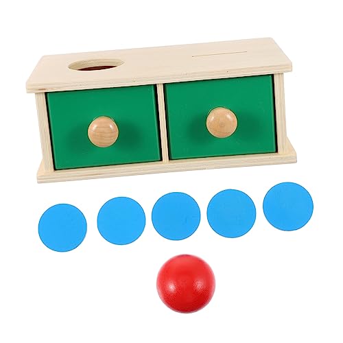 Toddmomy Münzbox für Kleinkinder Montessori Spielzeug Feinmotorikspielzeug 1-3 Holz Spielzeug Hand Auge Koordination für Kinder von Toddmomy