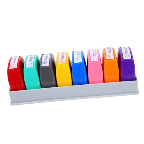 Toddmomy Multi Funktional Lehrer Stempel mit Selbstfärbenden Kommentar Stempeln und Aufbewahrungsbox Automatische Ölabgabe Langlebiges Material für Unterricht und Schülerbewertungen Toddmomy Multi Funktional Lehrer Stempel mit Selbstfärbenden Kommentar Stempeln und Aufbewahrungsbox Automatische Ölabgabe Langlebiges Material für Unterricht und Schülerbewertungen von Toddmomy