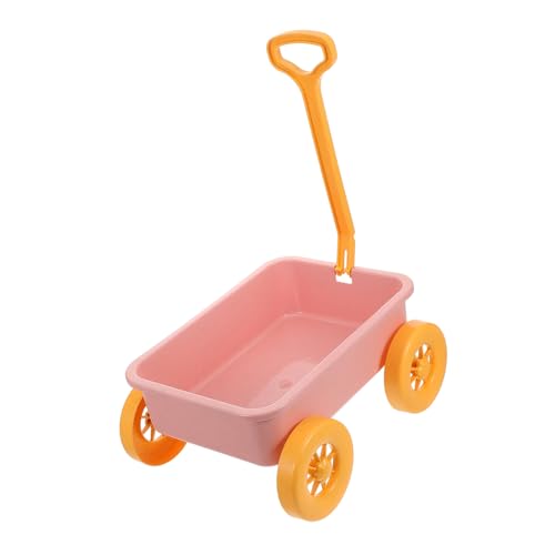 Toddmomy Multifunktionaler Strandspielzeug Bulldozer mit Schiebefunktion Sandspielzeug für Kleinkinder Pinker Zieh und Schiebetrolley für Spielerische Strandabenteuer von Toddmomy