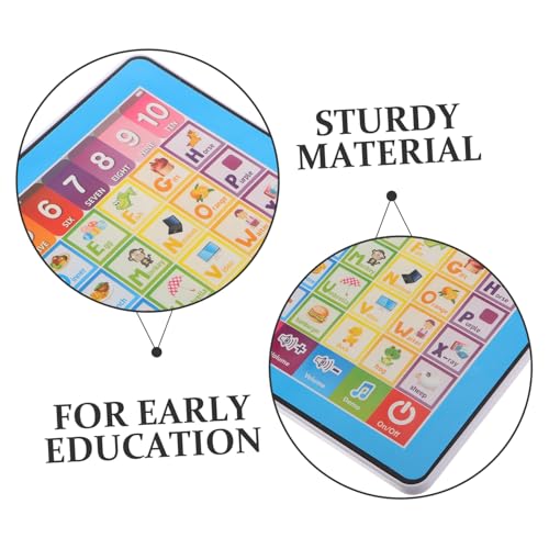 Toddmomy Multifunktionales Lernspielzeug Tablet für Touchfähiges Vorschulgerät mit Buchstaben Zahlen erkennung Interaktives Alphabet Lernspiel für Kindergarten und Frühe Bildung von Toddmomy