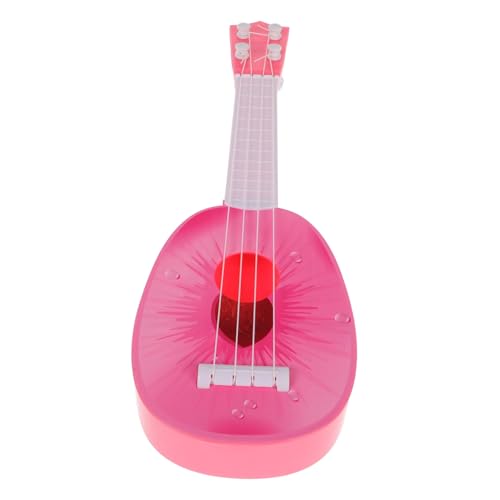 Toddmomy Musikalisches Mini-gitarrenspielzeug Kleinkind-Ukulele Musikinstrumente Für Kleinkinder Kindergitarre Akustisch Kleine Gitarre Kinderspielzeug-Ukulele-Frucht Rosa Plastik von Toddmomy