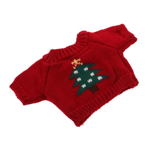 Toddmomy Nachhaltige Puppenkleidung Bärenkleidung Austauschbare Pullover Plüschbär Outfit für Bären Puppen Mädchen Zubehör Weihnachtsrot von Toddmomy