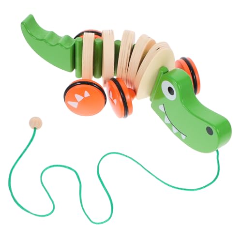 Toddmomy Nachziehspielzeug aus Holz Design für Kleinkinder Fördert Kreativität und Motorische Fähigkeiten Sicheres und Robustes Traktionsauto für Junge Mädchen Ab Monaten von Toddmomy
