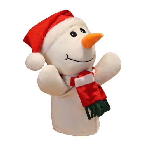 Toddmomy Niedliche Weihnachts Schneemann Fingerpuppe aus Weichem Plüsch Interaktives Eltern Junge Mädchen für Kreatives Handspielzeug für Kindergarten Party und Frühe von Toddmomy