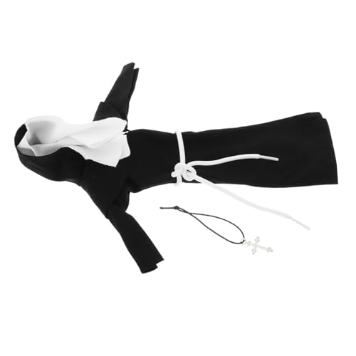 Toddmomy Nonnen Puppenkleidung Bären Puppen Outfit DIY Puppenkleidung Halloween Kostüme Nonne Mini Plüschtierkleidung Nonnenkleidung Puppenkostüm Wiederverwendbare von Toddmomy