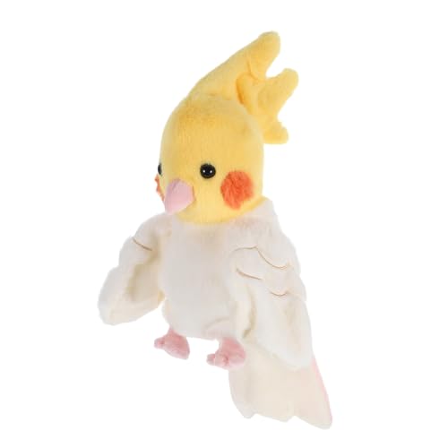 Toddmomy Papageienpuppe Stofftierpuppen Stofftier Vogel Tier-Rollenspiel Spielpuppen Vorgeben Simulation Papagei Vogel Handpuppe Papagei Stofftier Tierische Handpuppe Yellow Plüsch von Toddmomy