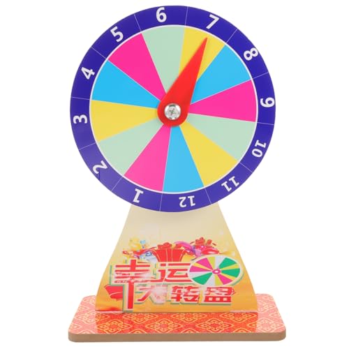 Toddmomy Party Spiel drehbares Spielrad Leicht Tragbar DIY Spielrad für Party Karneval Messe mit Ständer und Zeiger Multifunktionales Spielgerät von Toddmomy
