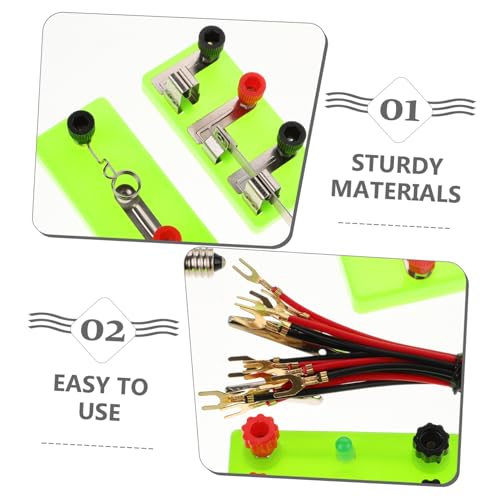 Toddmomy Physikalisches Elektrizitäts Lernset für Schüler Robustes Experimentierkasten mit Kunststoff und Metallteilen Vielseitig für Grund und Mittelschule Kompletter Versorgungssets für von Toddmomy