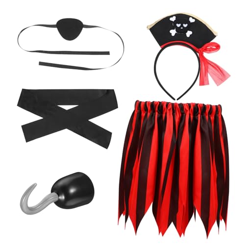 Toddmomy Piratenkostüm für Mädchen Halloween Outfit mit Piratenkleid Augenklappe Kopftuch Rock Verstellbare Jährige Kleinkinder Robustes Material für Kostümfest und Rollenspiel Toddmomy Piratenkostüm für Mädchen Halloween Outfit mit Piratenkleid Augenklappe Kopftuch Rock Verstellbare Jährige Kleinkinder Robustes Material für Kostümfest und Rollenspiel von Toddmomy