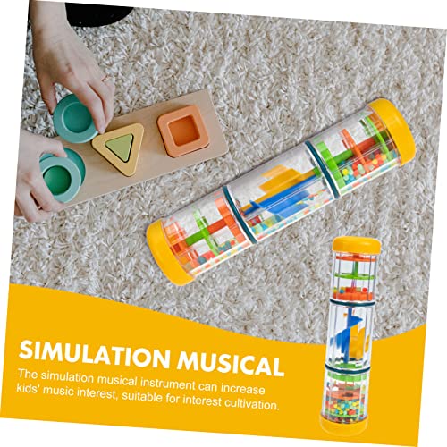 Toddmomy Plastik Regenmacher Regenklänge Musikalisches Sensorisches Lernspielzeug Rain Stick für Greiftraining und Entwicklung der Hörfähigkeit von Toddmomy