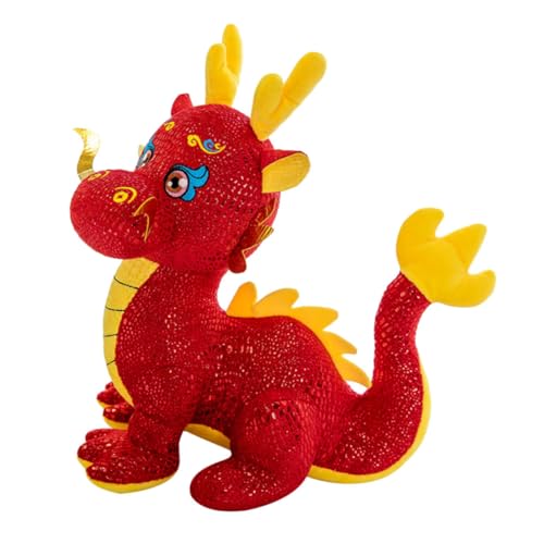 Toddmomy Plüsch Drache Kuscheltier Drachenstofftier für Neujahr für Familie und Freunde Chinesischer Stil Süßes Dekorationsspielzeug für Besondere Anlässe Toddmomy Plüsch Drache Kuscheltier Drachenstofftier für Neujahr für Familie und Freunde Chinesischer Stil Süßes Dekorationsspielzeug für Besondere Anlässe von Toddmomy