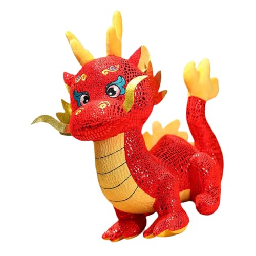 Toddmomy Plüsch Drache Kuscheltier Stofftier Neujahr Deko Glücksbringer Familienfest von Toddmomy