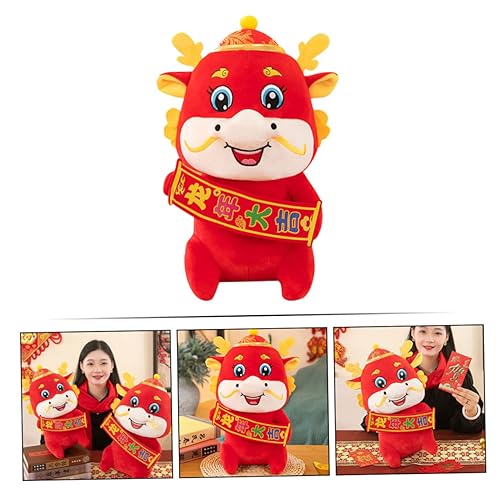 Toddmomy Plüsch Drache Stofftier Kuscheltier mit Lebendigem Ausdruck Niedliche Drachenpuppe als Chinesisches Neujahrs Maskottchen für Party Heim und Autodekoration Toddmomy Plüsch Drache Stofftier Kuscheltier mit Lebendigem Ausdruck Niedliche Drachenpuppe als Chinesisches Neujahrs Maskottchen für Party Heim und Autodekoration von Toddmomy