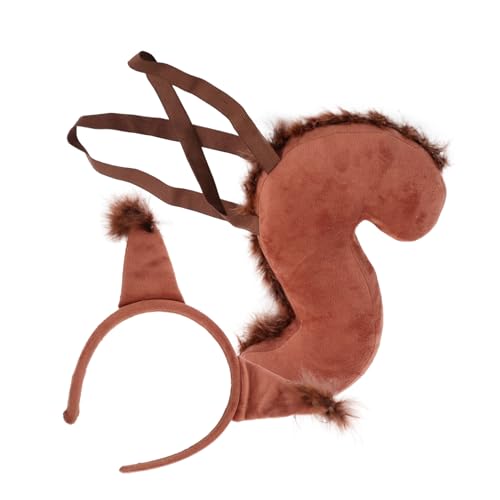 Toddmomy Plüsch Eichhörnchen Kostüm Set mit Ohr Haarreif und Ultraweiches Material Niedliches Tierkostüm Zubehör für Halloween Fasching und Kostümpartys von Toddmomy