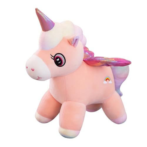 Toddmomy Plüsch Einhorn Kuscheltier Niedliches Mädchen Schlafkissen Weiches Cartoon Stofftier Langlebiges für Geburtstag Dekoratives Wurfkissen von Toddmomy