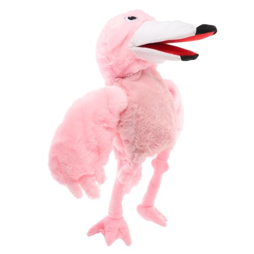 Toddmomy Plüsch Flamingo Handpuppe aus Weichem Material für Geschichtenerzählen und Rollenspiele Interaktive Vogel Handpuppe für Kinderpartys und Lernzentren von Toddmomy