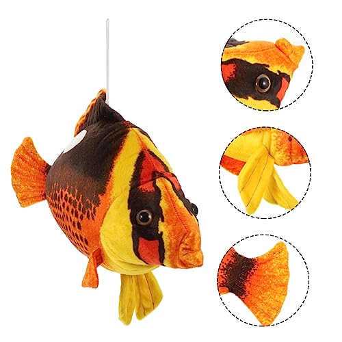Toddmomy Plüsch Kuscheltier Fisch für Kleinkinder Weiches Stofftier in Lebendigem Design Niedliches Kinderzimmer Dekorationsspielzeug Kreatives Kuschelkissen für Sofa und Bett für Junge von Toddmomy