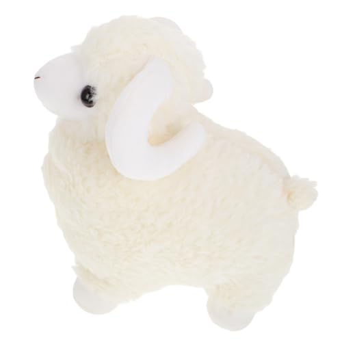 Toddmomy Plüsch Lamm Schaf Dekoration Schaf Plüschtier Schaf für Kuscheltier simuliertes Schaf-Stofftier Schaf-Sachen- -Schaf-Plüsch Schafstab PP-Baumwolle Weiß von Toddmomy