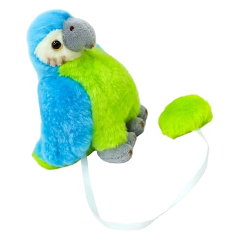 Toddmomy Plüsch Schulter Papagei Realistischer Piraten Vogel Leichtes Befestigtes Kostüm Accessoire für Halloween Cosplay und Piratenpartys von Toddmomy