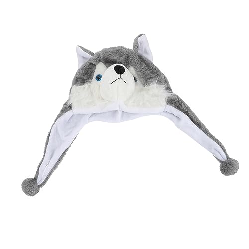 Toddmomy Plüsch Tiermütze Cartoon Wolf Husky Design Weicher Hut Unisex Erwachsene Wärmender Hut für Winter Fasching Weihnachten Toddmomy Plüsch Tiermütze Cartoon Wolf Husky Design Weicher Hut Unisex Erwachsene Wärmender Hut für Winter Fasching Weihnachten von Toddmomy