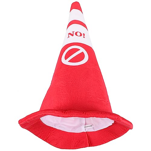 Toddmomy Plüsch Verkehrskegel Mütze Lustiger Cartoon Hut für Damen Herren Cosplay Party Foto Requisite Einzigartige Kopfbedeckung für Halloween Weihnachten Bühnenauftritte von Toddmomy