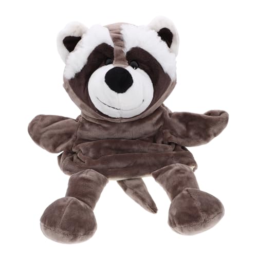Toddmomy Plüsch Waschbär Handpuppe Kuscheltier Interaktives Erzählspielzeug für Sprachförderung Geschenkidee von Toddmomy