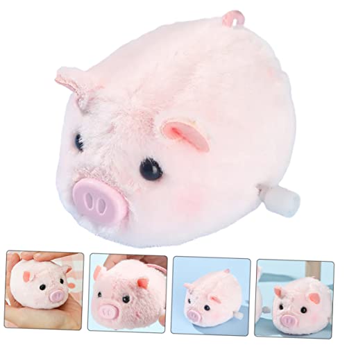 Toddmomy Plüsch Wind Up Schwein Kompakter Lustiger Tierfigur Bewegliches Robustes Tragbares Kuscheltier für Rollenspiel und Dekoration von Toddmomy