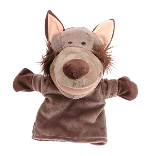 Toddmomy Plüsch Wolf Handpuppe Tierhand Marionettenspielzeug für Waschbar Langlebig Fördert Motorik und Kommunikation für Rollenspiele und Puppentheater von Toddmomy