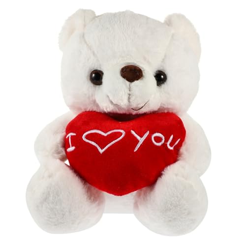 Toddmomy Plüschbär mit Herz Kuscheltier für Valentinstag Weiches und Liebevolles für Gefüllt Dekorieren von Toddmomy