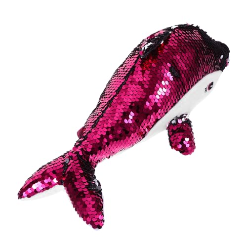 Toddmomy Plüschdelfin mit Pailletten Kuscheltier für Schlafzimmer Wohnzimmer Hochwertiges Stofftier aus für Deko Element von Toddmomy