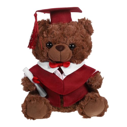 Toddmomy Plüschgefüllte Abschlussbär Doktor Bär Abschlussfür Favor Weiche Plüschspielzeug Ideal Für Abschlussfeier Home Decor Kissen Spielzeug Graduierungssaison Wesentliche von Toddmomy