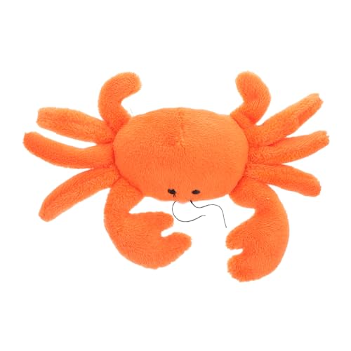 Toddmomy Plüschpuppe Tierfiguren Meerestierspielzeug Meerestiermodelle Kühlschrankdekor Kühlschrankzubehör Krabbendekor Kühlschrankdekoration Simulation Tiermodell Plüschmagnet Orange von Toddmomy