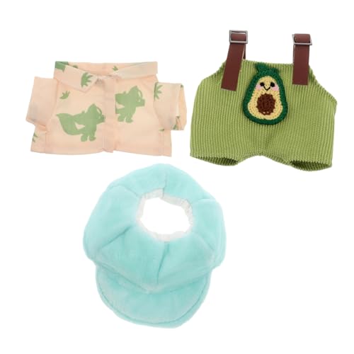 Toddmomy Plüschpuppen Set Puppen Entenschnabelmütze Kostüm Overall Hut Dekoration Outfit Puppen Ankleidezubehör Puppen Hosenträgerhose Rollenspiel Reborn Mantel Ersatz von Toddmomy