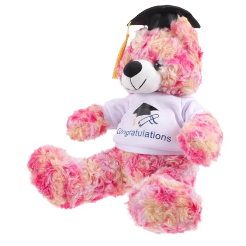 Toddmomy Plüschtier gefüllte Plüschbärenpuppe Neuheit Bärenpuppe bequemes Stofftier Cartoon-Bär-Puppe Kleinkinder tragen Herzlichen Glückwunsch, Absolvent, Tierpuppe PP Baumwolle von Toddmomy